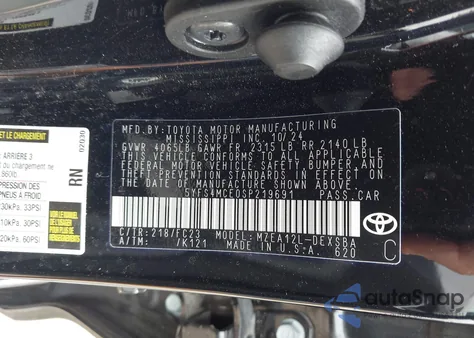 2025 Toyota Corolla Se from USA, damaged, VIN 5YFS4MCE0SP219691